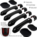 Black Door Handle Cover & Cup Bowl Frame Cover Kit for Jeep Renegade 2015-2021