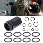 Oil Rail Ball Tube Socket Tool +O-Ring+Injector Seal Kit for 6.0L Ford 2003-2007