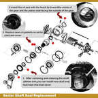 Sector Shaft Seal Kit Replace 5545741 for Sheppard M90 M100 Power Steering Gears