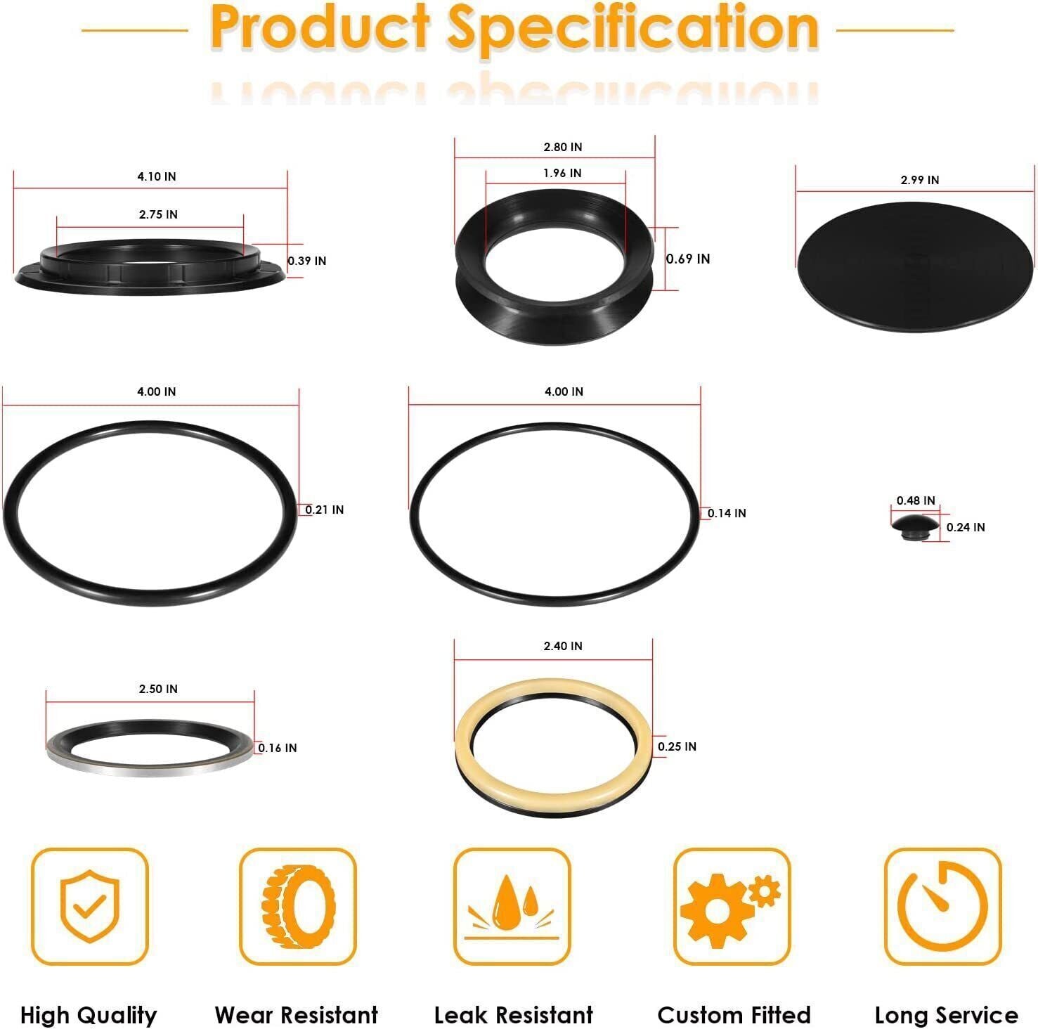 Sector Shaft Seal Kit Replace 5545741 for Sheppard M90 M100 Power Steering Gears