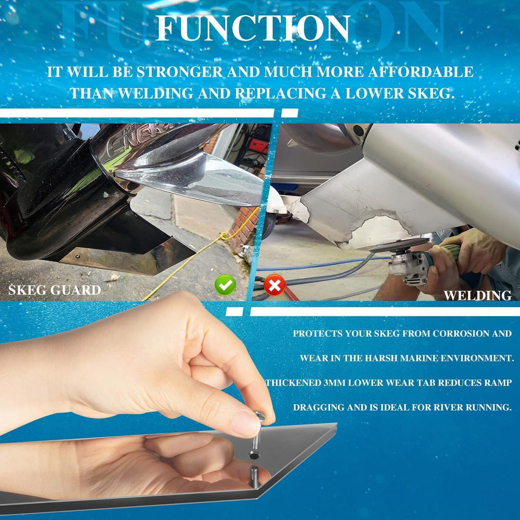 02655 Skeg Protector Fix Damaged Skeg for Mercruiser Mercury Suzuki Yamaha