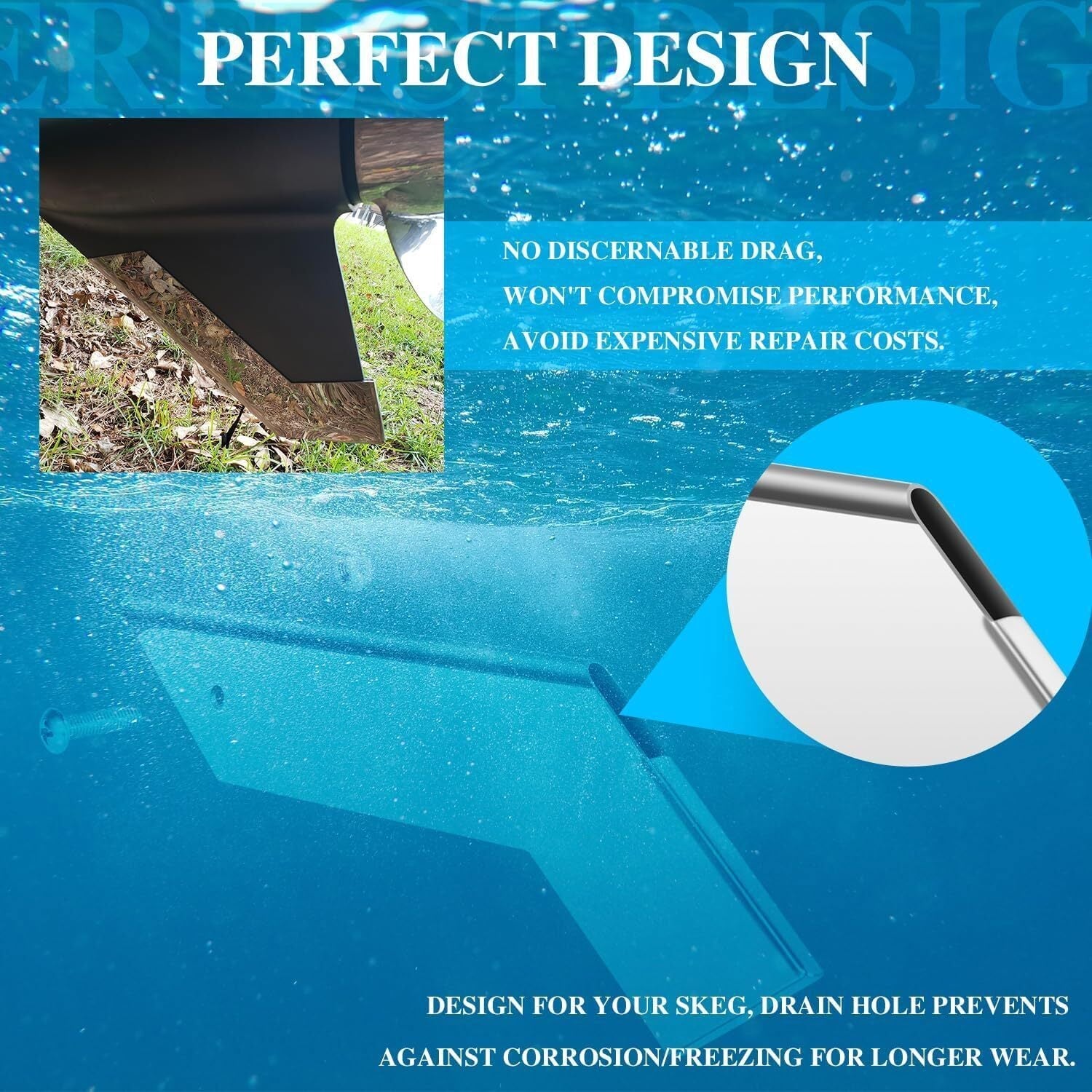 02655 Skeg Protector Fix Damaged Skeg for Mercruiser Mercury Suzuki Yamaha