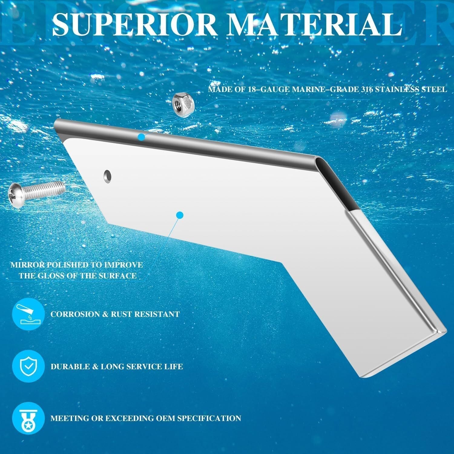 02655 Skeg Protector Fix Damaged Skeg for Mercruiser Mercury Suzuki Yamaha