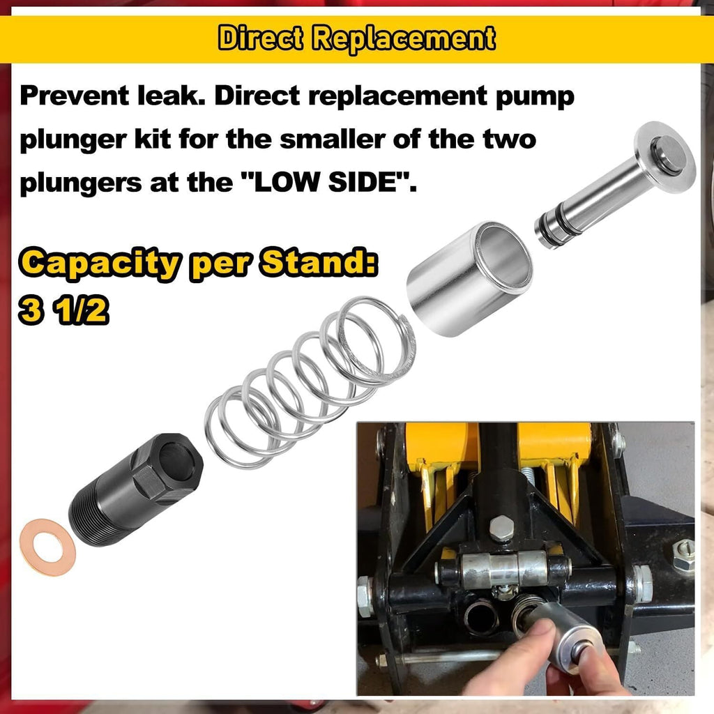 Pump Piston Plunger Kit for Harbor Freight-Costco-Arcan-Matco 3 & 3 1/4 Ton Jack