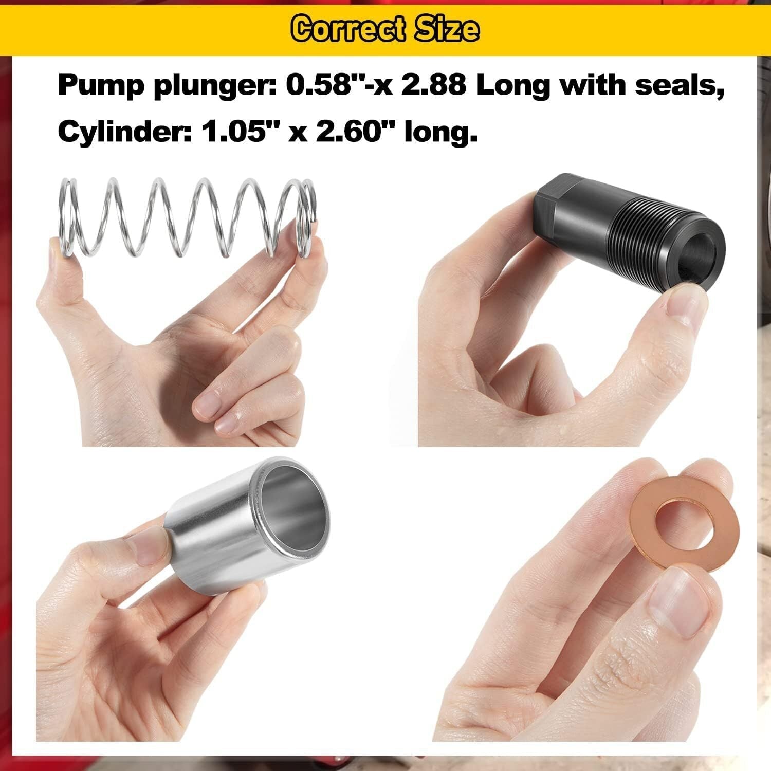 Pump Piston Plunger Kit for Harbor Freight-Costco-Arcan-Matco 3 & 3 1/4 Ton Jack