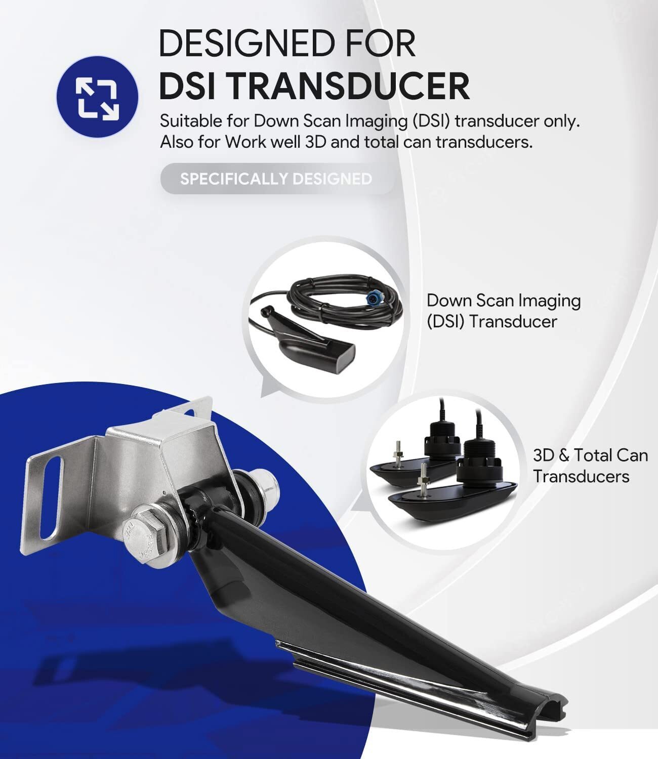 000-10262-001 Replacement Mount for DSI Skimmer for DSI Units, Transducer Mount