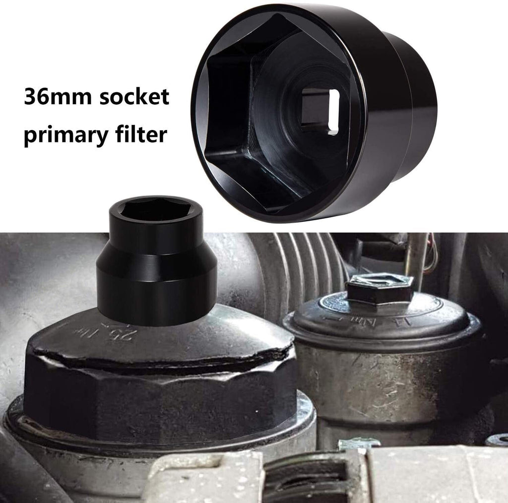 Fuel Oil Filter Socket Cap for 2003-2010 Ford 6.0L / 6.4L Powerstroke Diesel