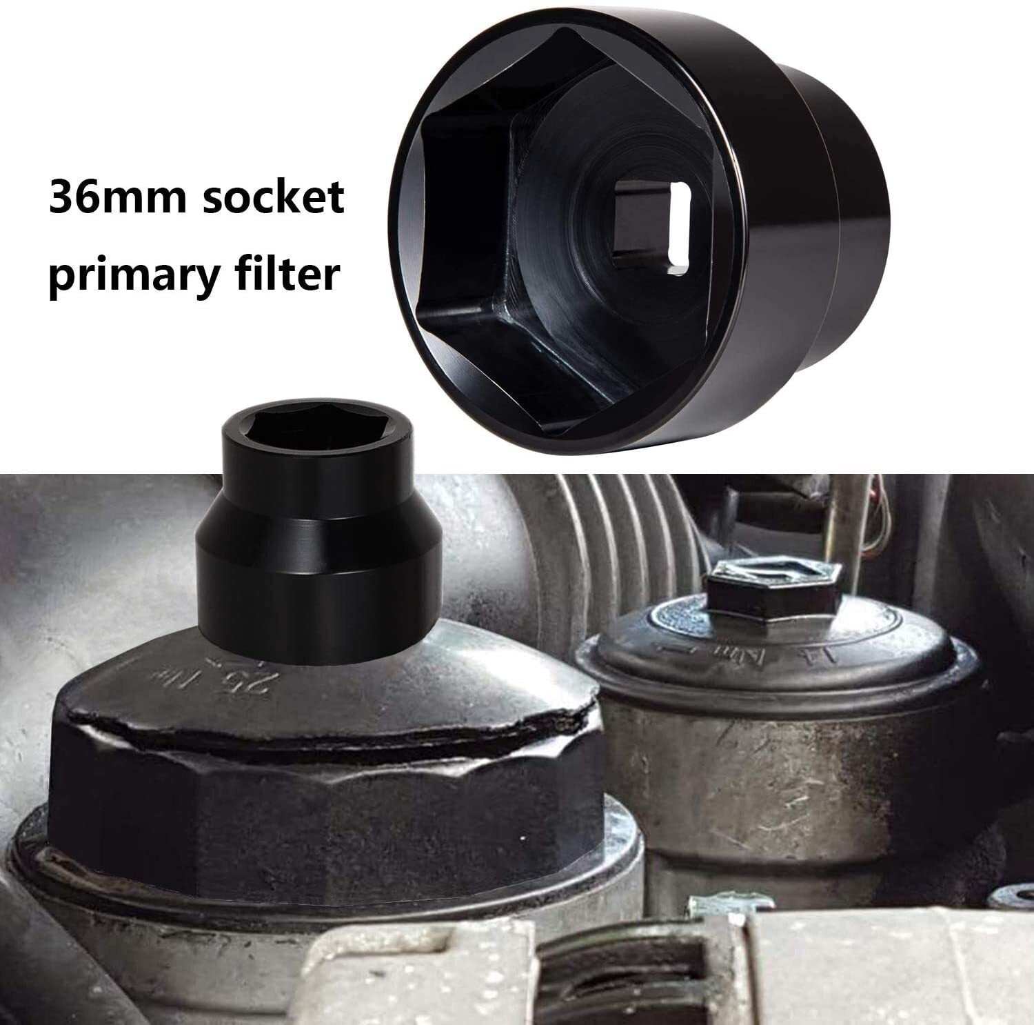 Fuel Oil Filter Socket Cap for 2003-2010 Ford 6.0L / 6.4L Powerstroke Diesel