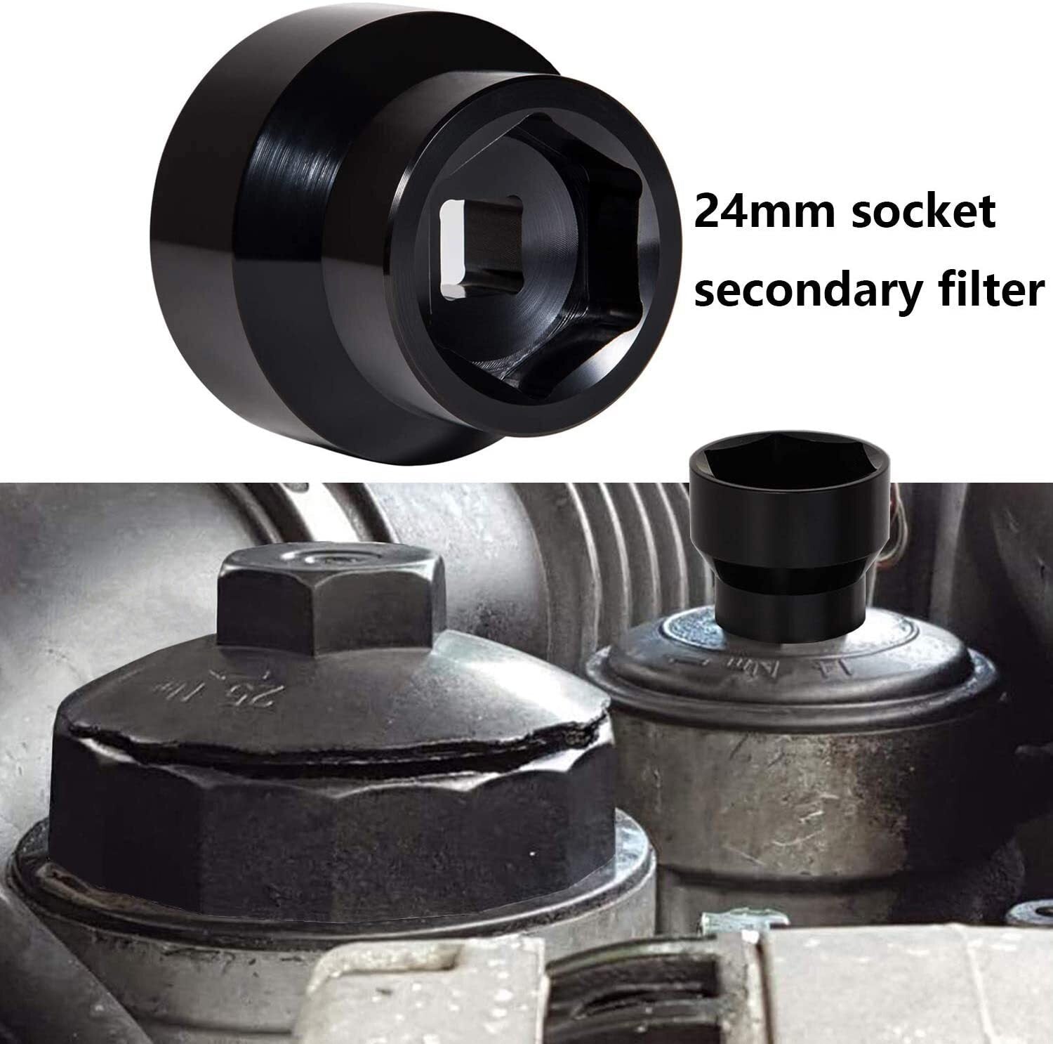 Fuel Oil Filter Socket Cap for 2003-2010 Ford 6.0L / 6.4L Powerstroke Diesel