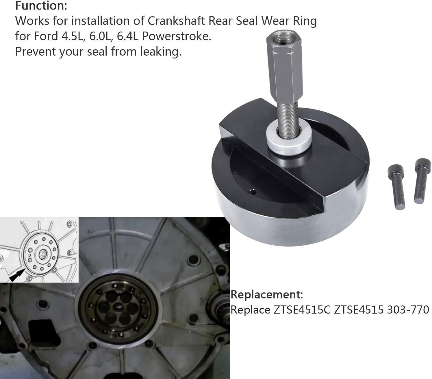 303-770 Crankshaft Rear Seal and Wear Ring Installer for Ford 4.5L, 6.0L & 6.4L