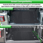 Cargo Liner Cargo Tray Mat for Jeep Wrangler JL 2018-2021 Rubber Trunk Floor Mat