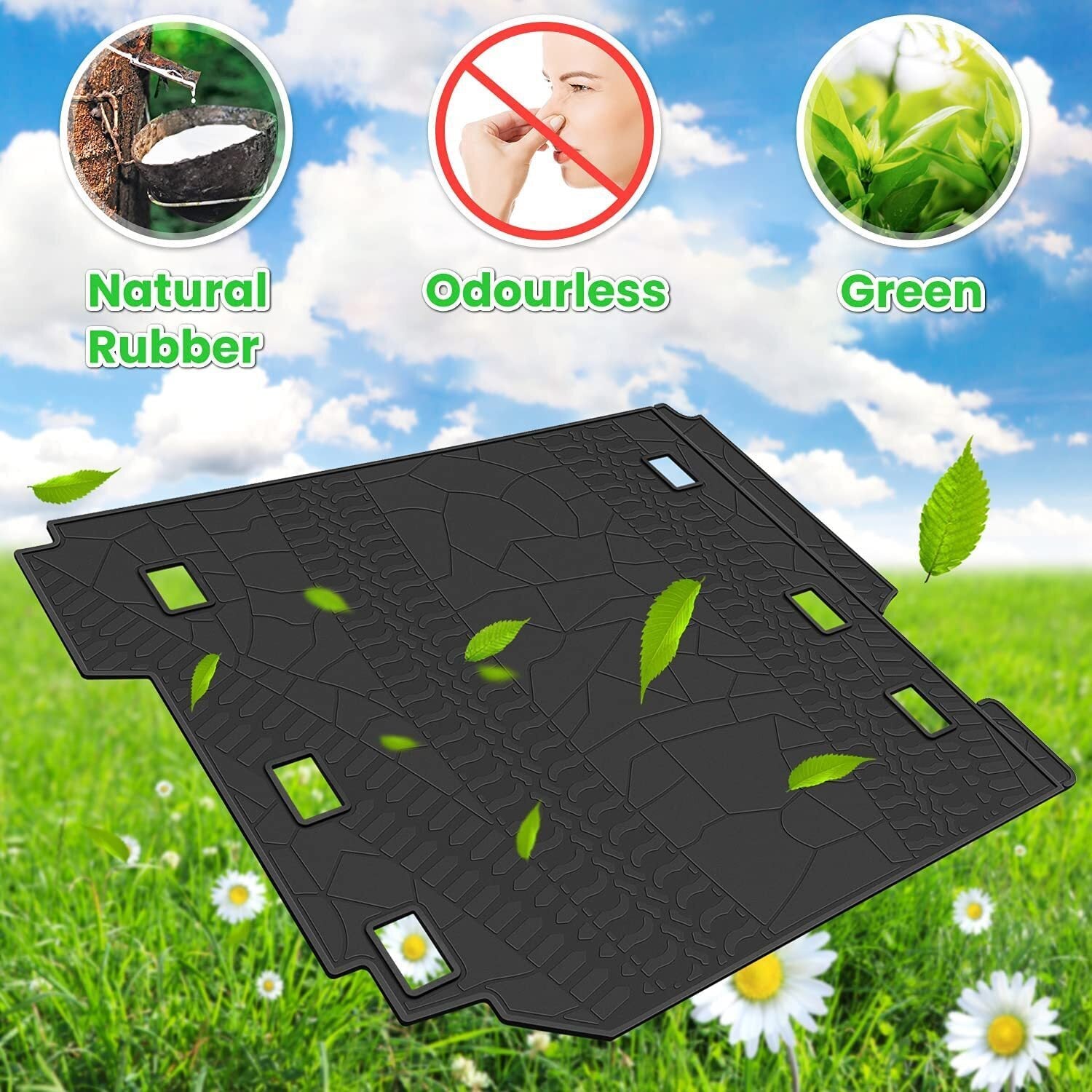 Cargo Liner Cargo Tray Mat for Jeep Wrangler JL 2018-2021 Rubber Trunk Floor Mat