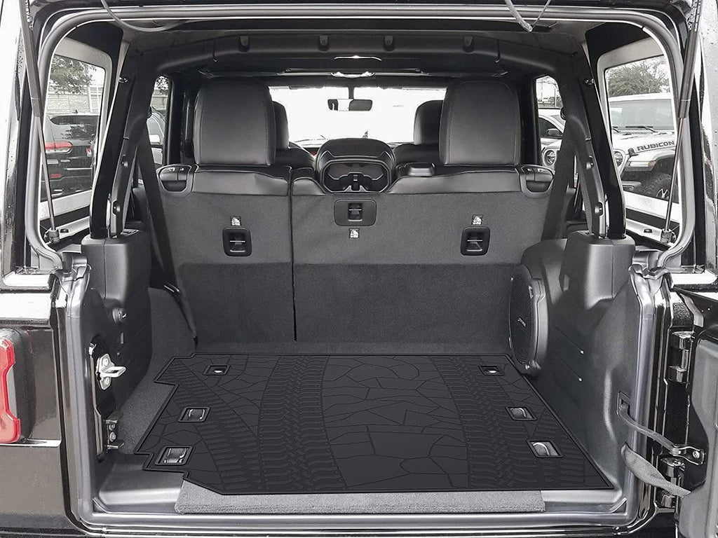 Cargo Liner Cargo Tray Mat for Jeep Wrangler JL 2018-2021 Rubber Trunk Floor Mat