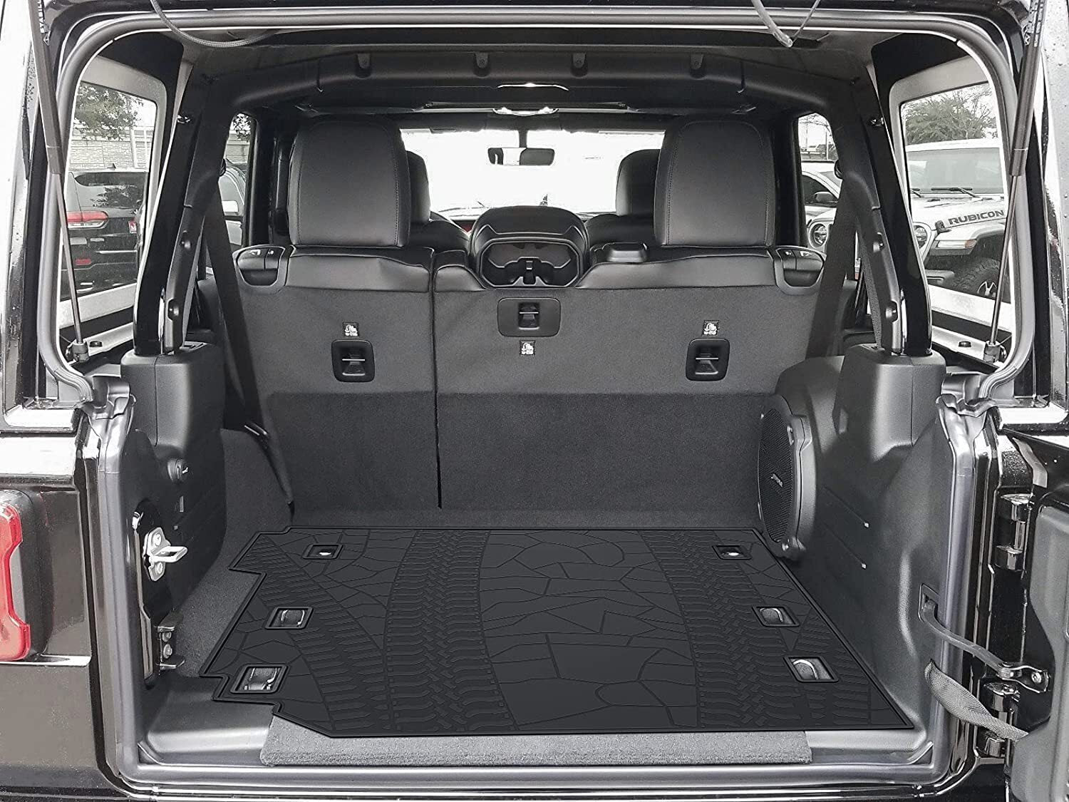 Cargo Liner Cargo Tray Mat for Jeep Wrangler JL 2018-2021 Rubber Trunk Floor Mat