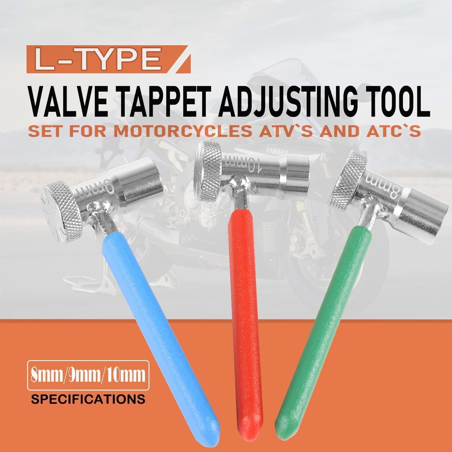Valve Tappet Adjusting Wrench Tool Kit For Most Motorcycles ATVs & Small Engine