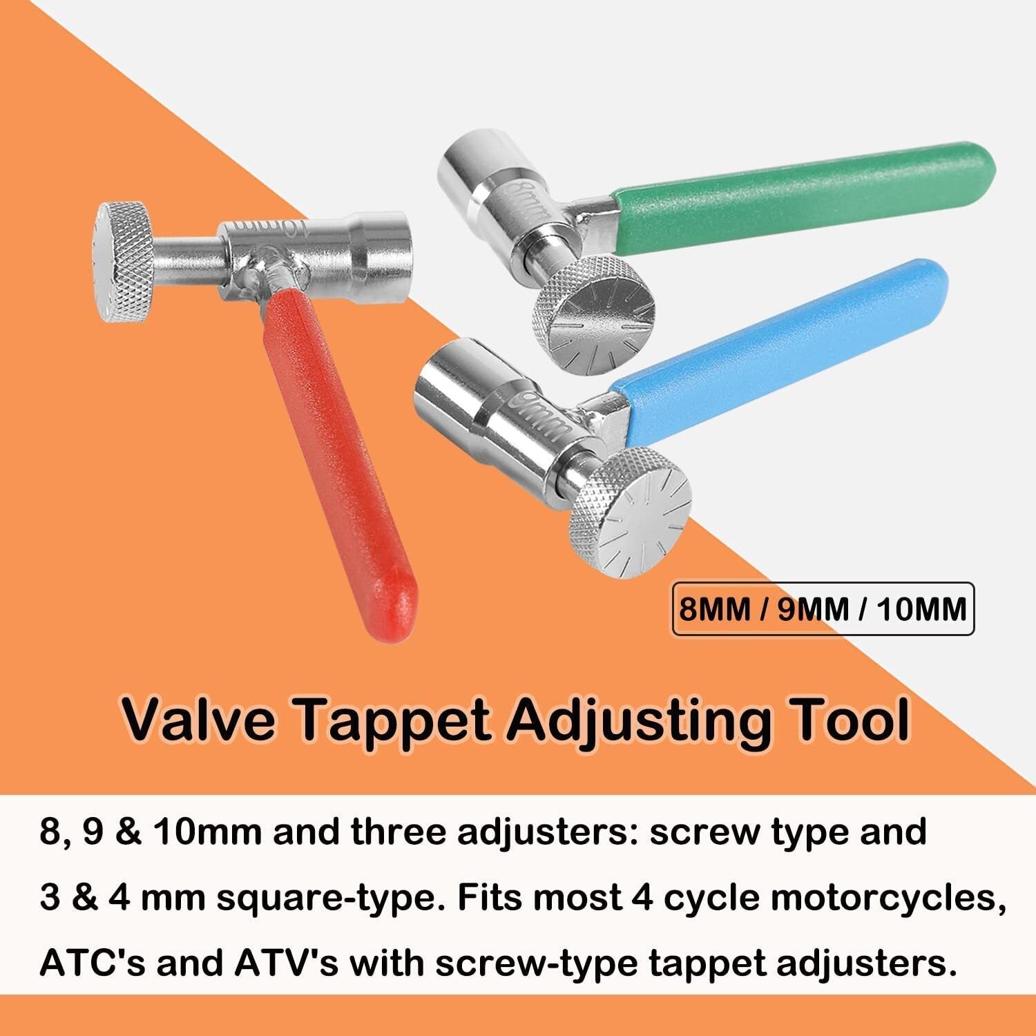 Valve Tappet Adjusting Wrench Tool Kit For Most Motorcycles ATVs & Small Engine