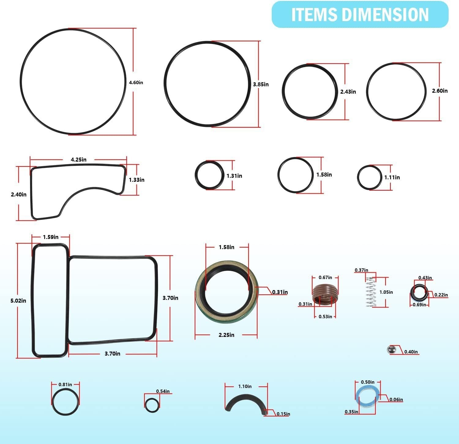 Upper Seal Kit for Mercruiser Bravo 1 2 & 3, X, XR, XZ Sterndrive #26-16709A2