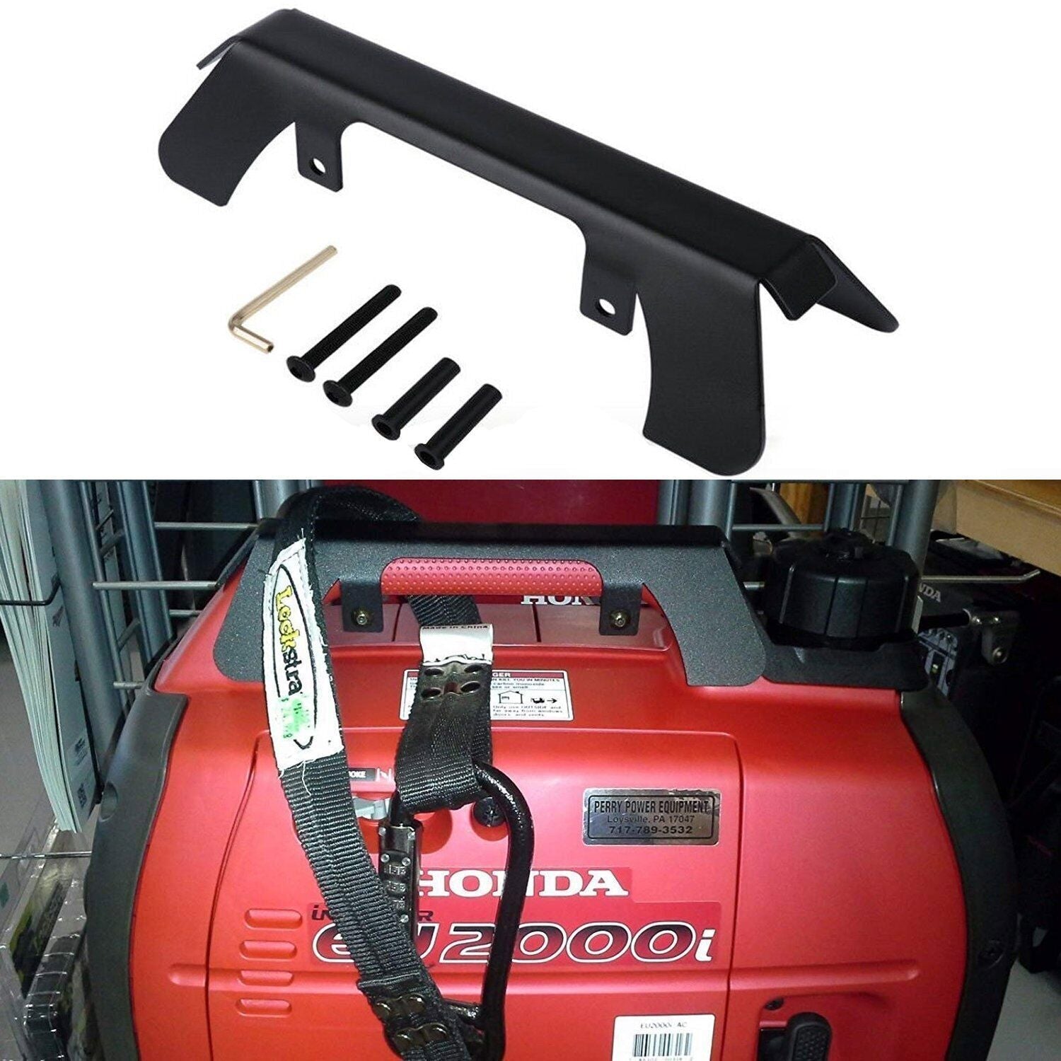 Black Anti-Theft Generator Security Bracket for Honda Generator EU2200i EU2000i
