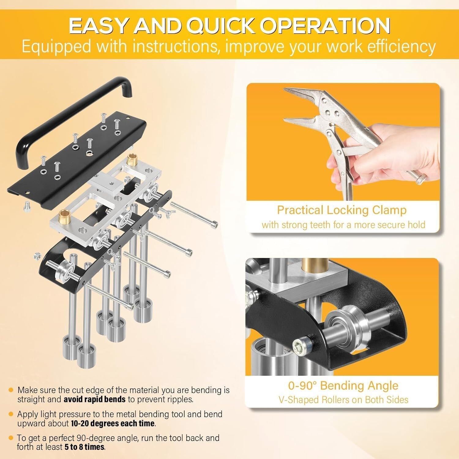 ER3 Three-Station Edge Roller Sheet Metal Edge Roller Bender,0~90° Bending Angle