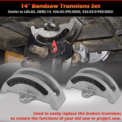 14" Bandsaw Trunnions with Degree Scale for Most 14-Inch Wood Band Saws 2Pcs