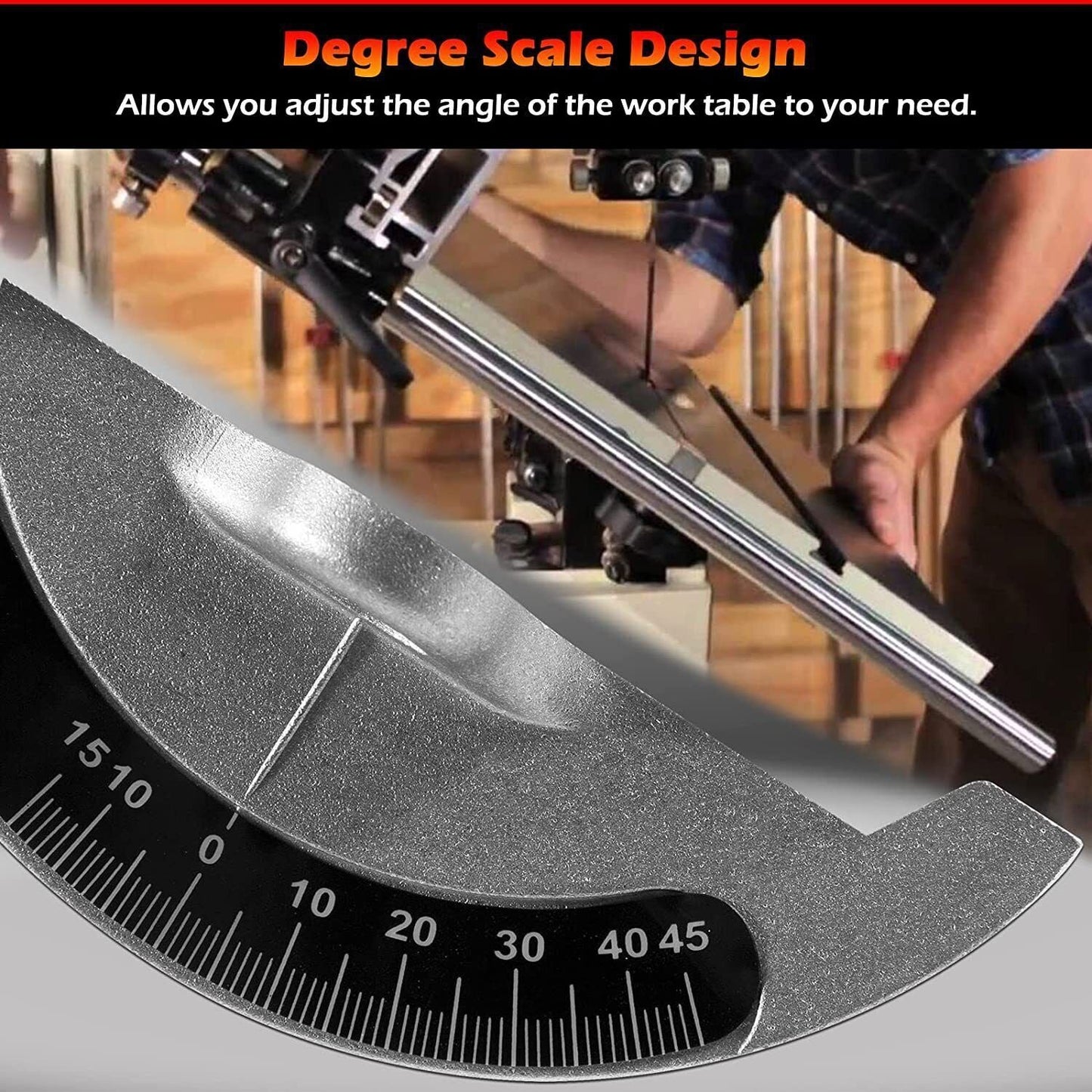 14" Bandsaw Trunnions with Degree Scale for Most 14-Inch Wood Band Saws 2Pcs