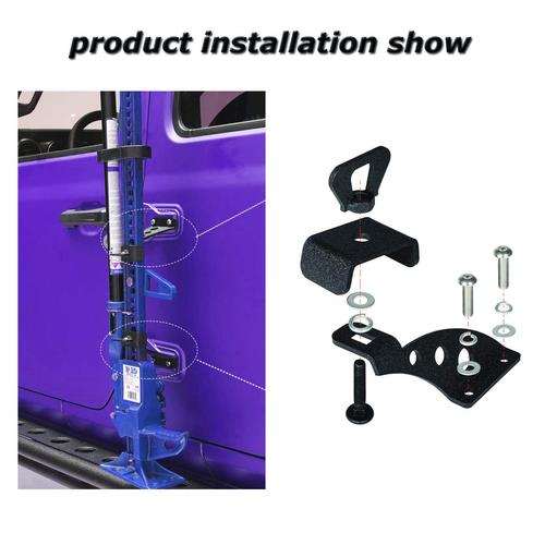 Hi Lift Jack Mount Hood Hinge Door Hinge Bracket for Jeep Wrangler JK JL 07-21