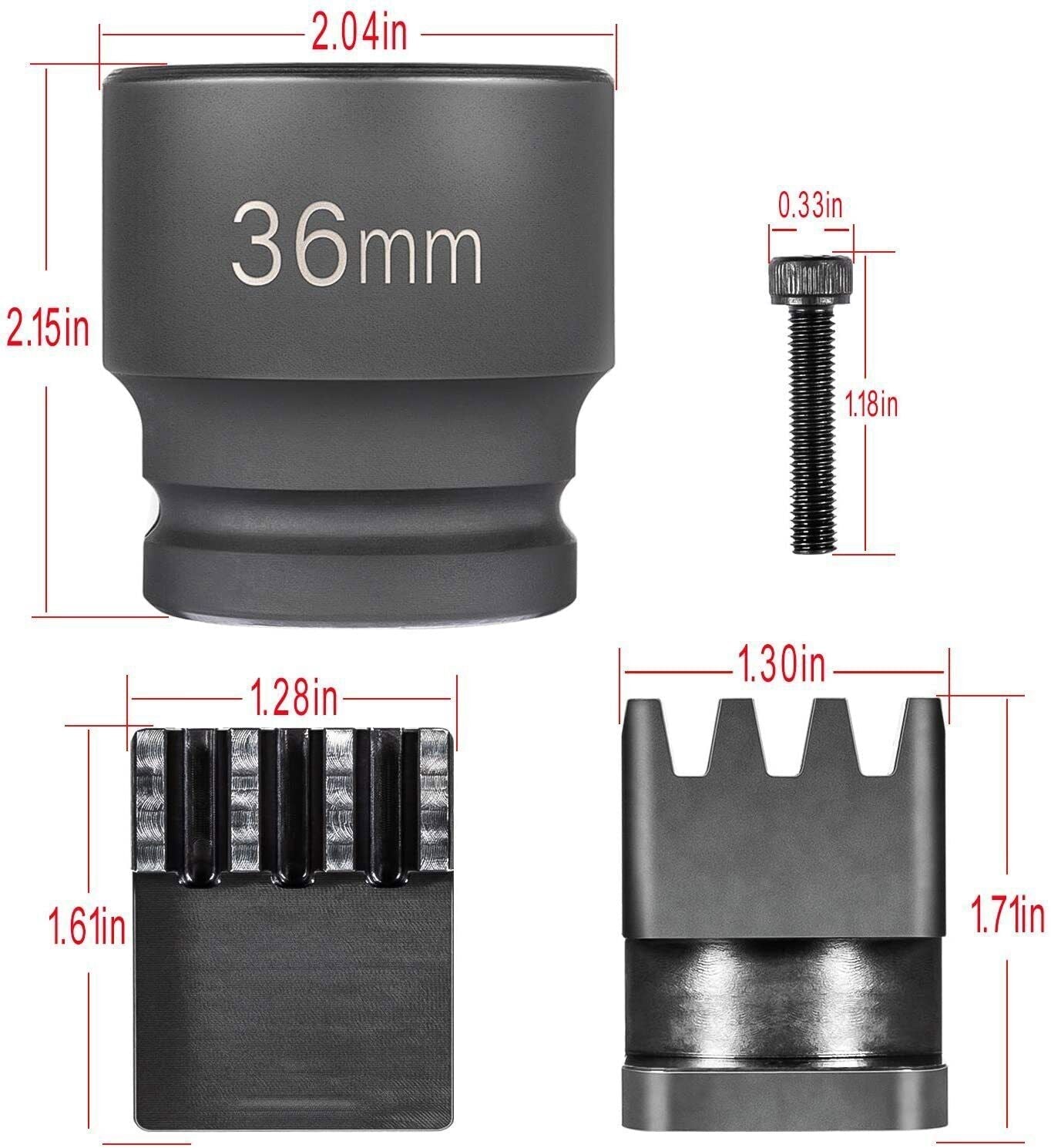 22100 Flywheel Locking Holder Tool & 36mm 3/4" Socket for 6.6L Duramax