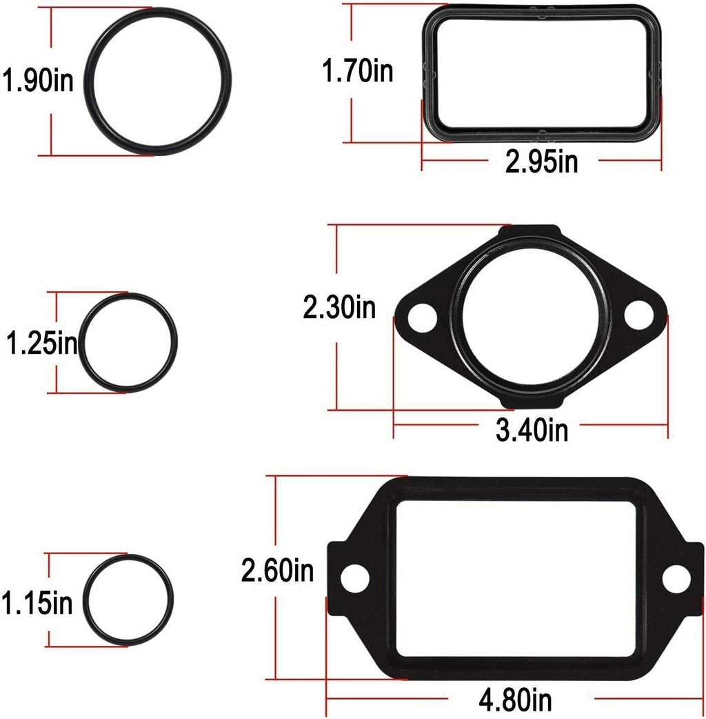 10263 Oil Cooler Seal Install Kit for GM 6.6L Duramax 2001-2010 LB7 LLY LBZ LMM