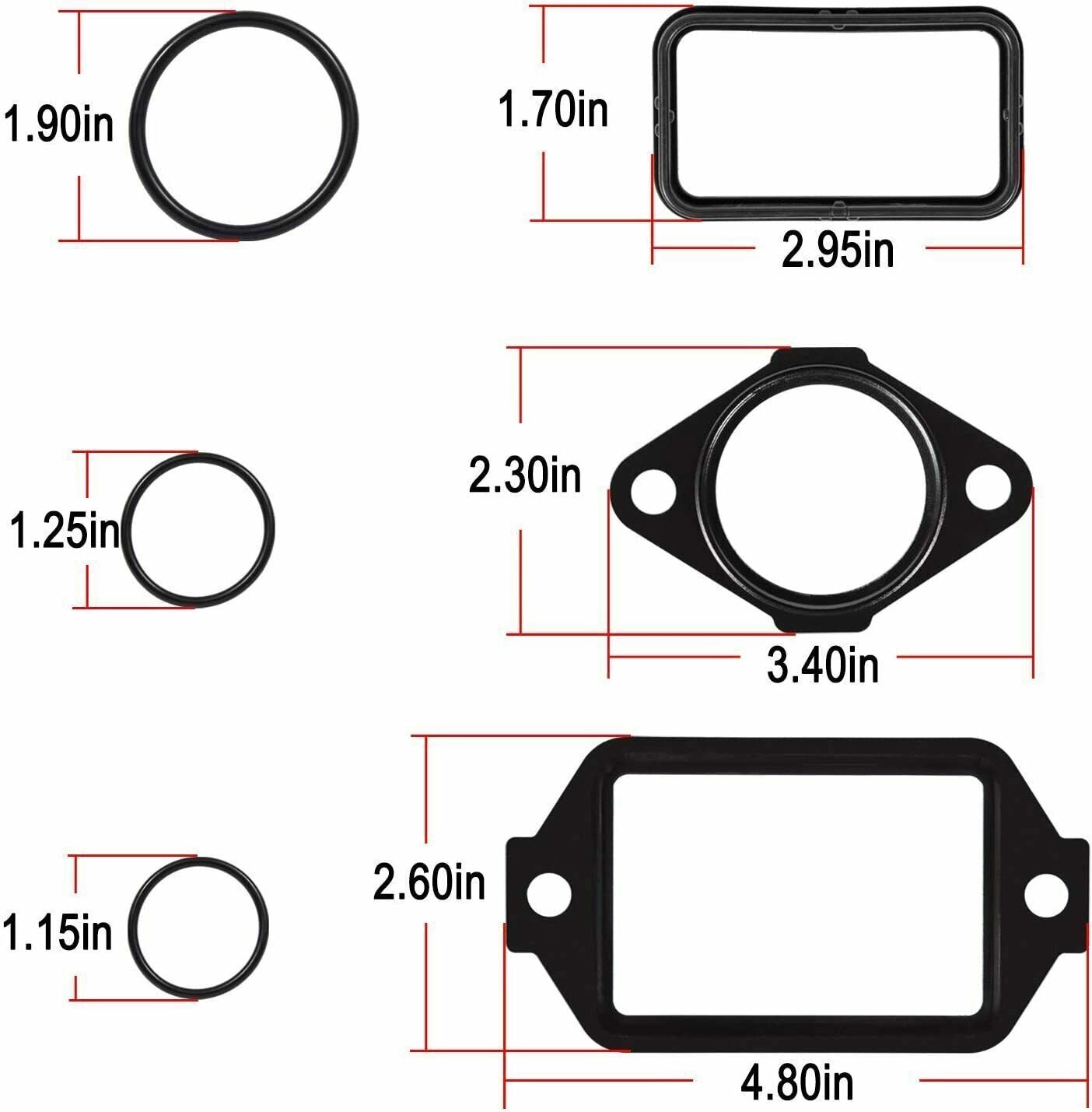 10263 Oil Cooler Seal Install Kit for GM 6.6L Duramax 2001-2010 LB7 LLY LBZ LMM