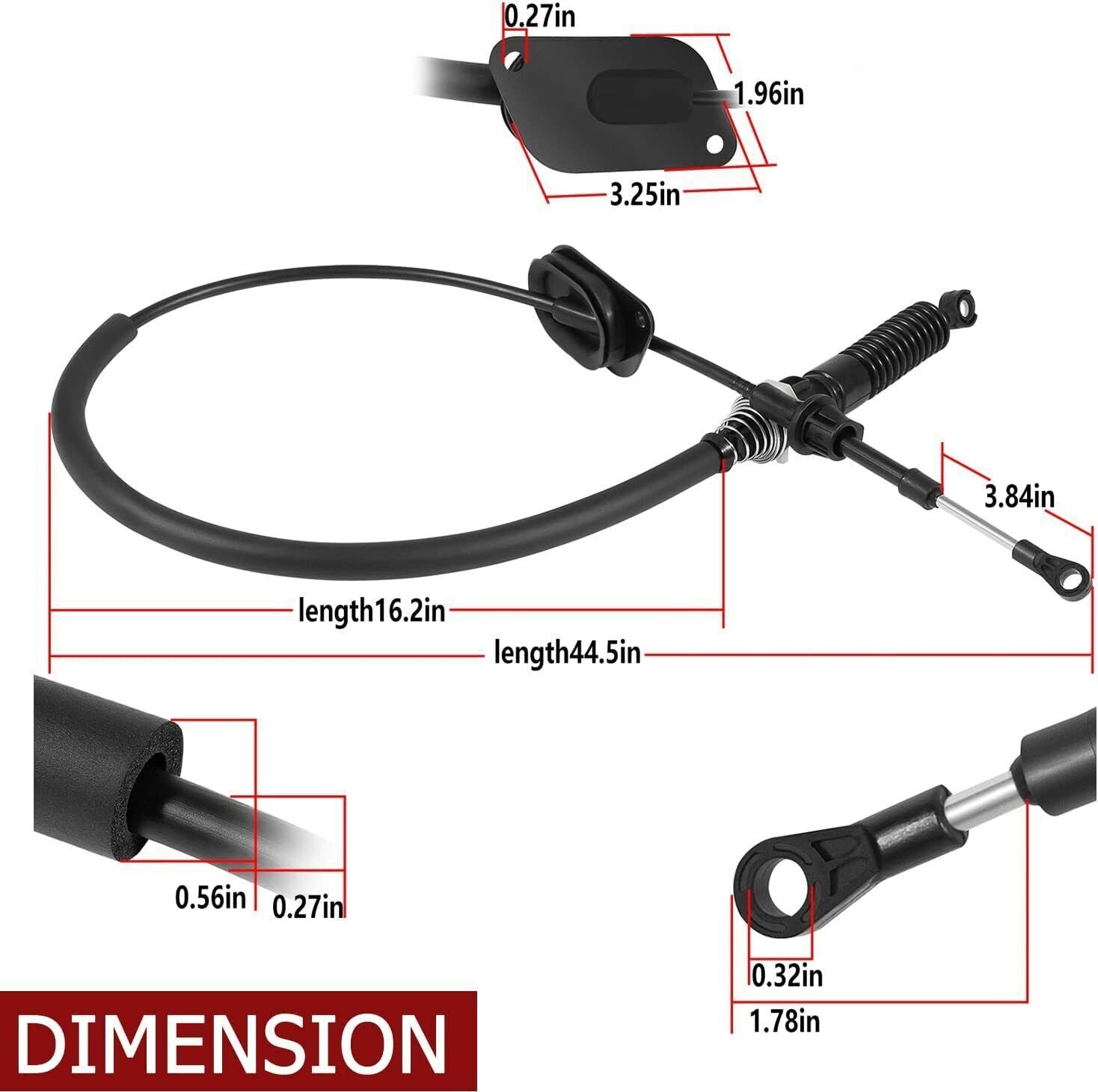 Shift Shifter Cable for Isuzu Rodeo/Amigo Passport 1998-2004 8-97124-855-3