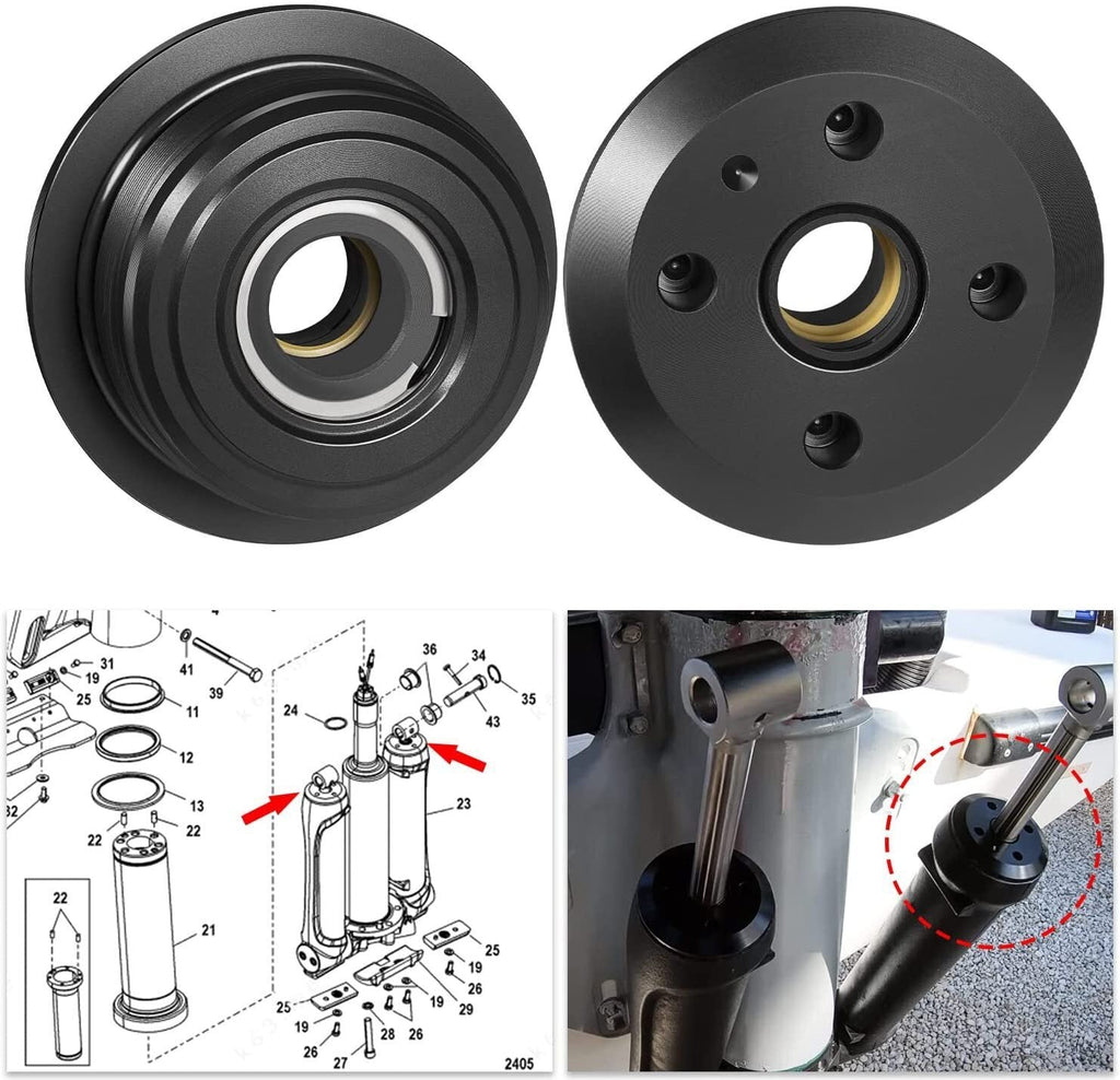 2X Outboard Verado Trim Cap For Mercury 8M0118299 896157A01 6-Cylinder 200HP-300