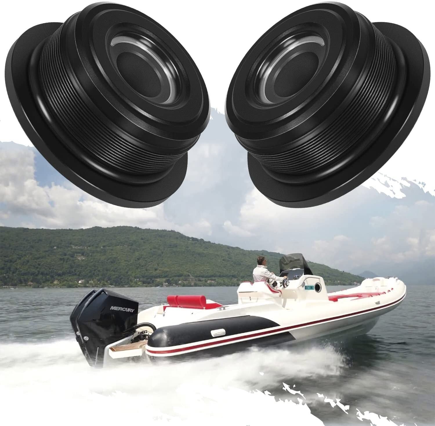2X Outboard Verado Trim Cap For Mercury 8M0118299 896157A01 6-Cylinder 200HP-300