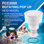 Rotating PopUp Head Nozzel Replacement for PCC2000 in-Floor Cleaning System
