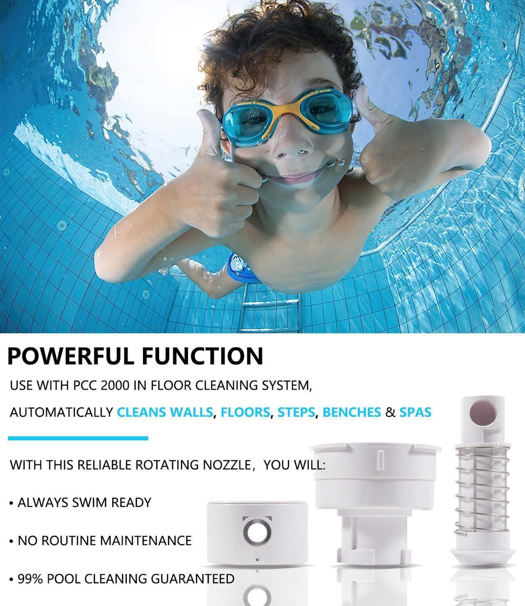 Rotating PopUp Head Nozzel Replacement for PCC2000 in-Floor Cleaning System