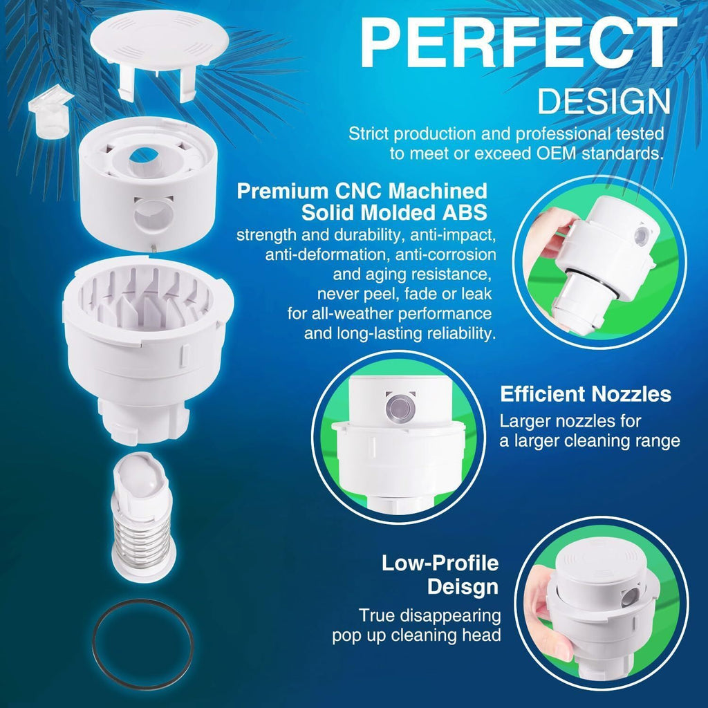 Rotating PopUp Head Nozzel Replacement for PCC2000 in-Floor Cleaning System
