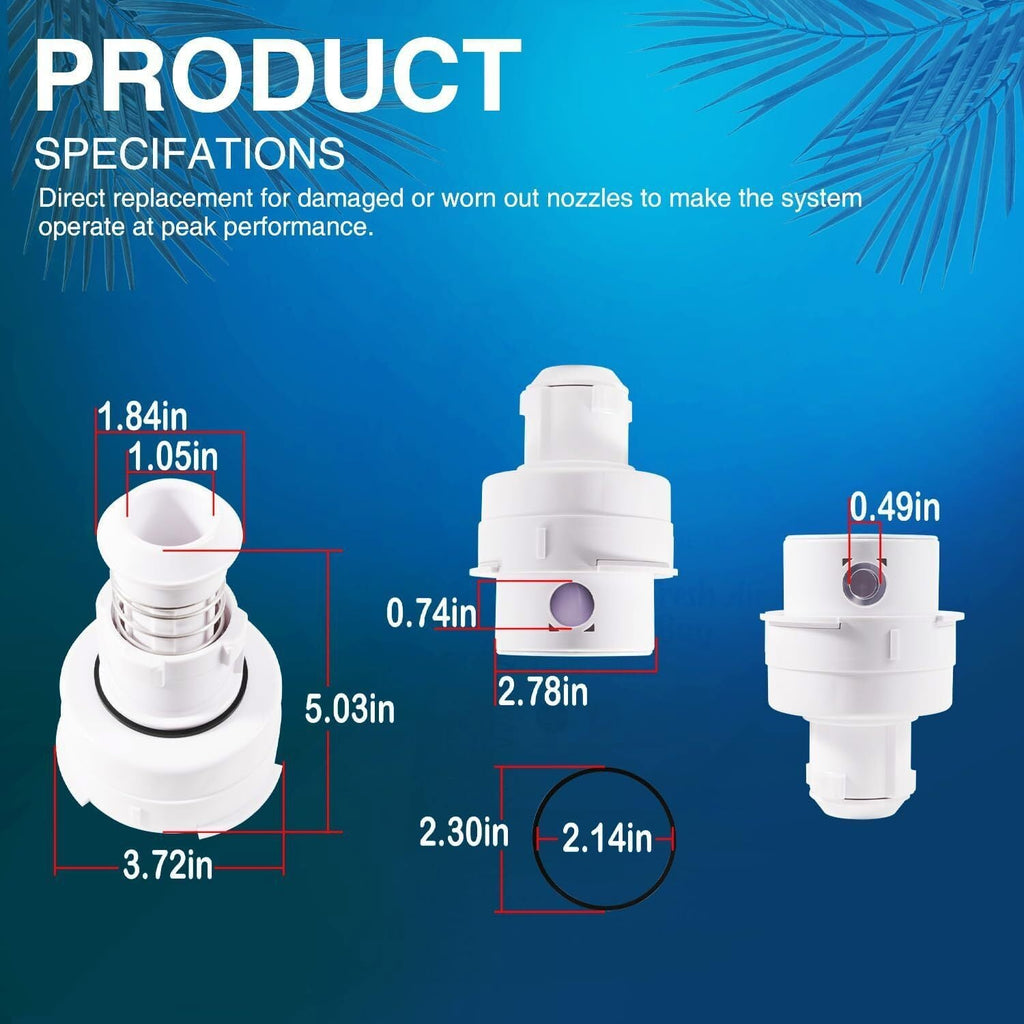 Rotating PopUp Head Nozzel Replacement for PCC2000 in-Floor Cleaning System