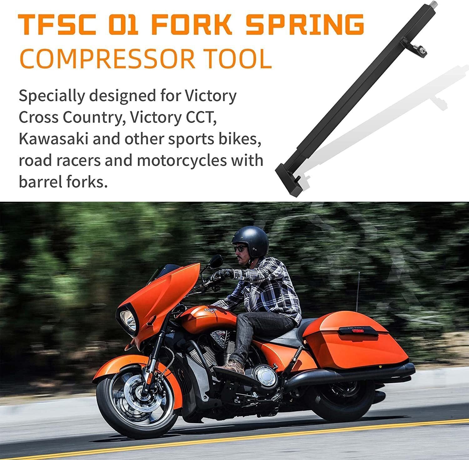 TFSC 01 Fork Spring Compressor Motorcycles Tool for Most Sport Bikes Road Racers
