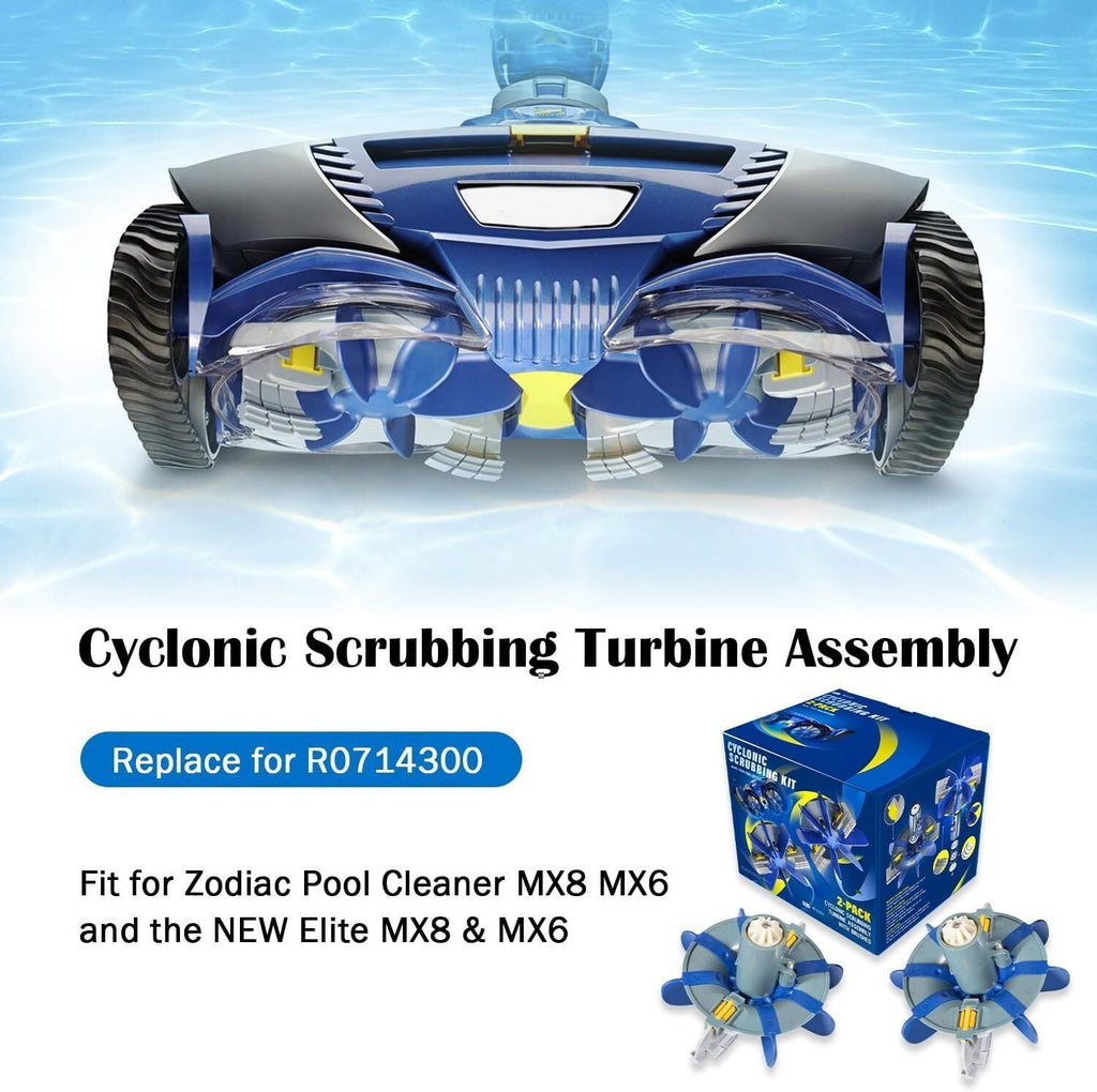 2PCS R0714300 Cyclonic Scrubbing Turbine Assembly For Zodiac MX6/8, MX6/8 Elite