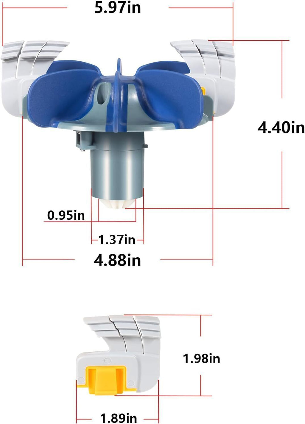 2PCS R0714300 Cyclonic Scrubbing Turbine Assembly For Zodiac MX6/8, MX6/8 Elite
