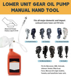 Marine Outboard Boat Motor Lower Unit Gear Oil Change Outdrive Fluid Pump Kit