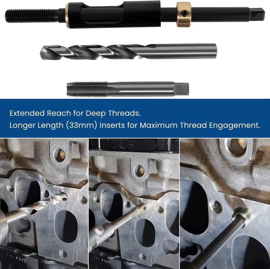 M11x1.5 Head Bolt Thread Repair Kit for Toyota Honda Ford GM Nissan Scion Isuzu