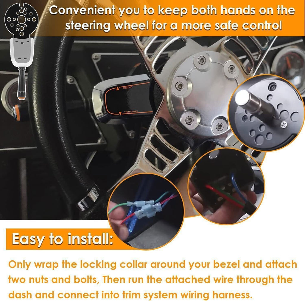 Bezel Control Switch Blinker Trim/Jack Plate For Seastar Hydraulic PT1000-1P, 2P