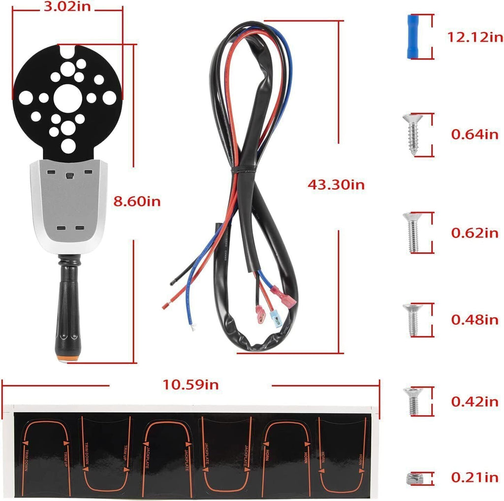 Bezel Control Switch Blinker Trim/Jack Plate For Seastar Hydraulic PT1000-1P, 2P
