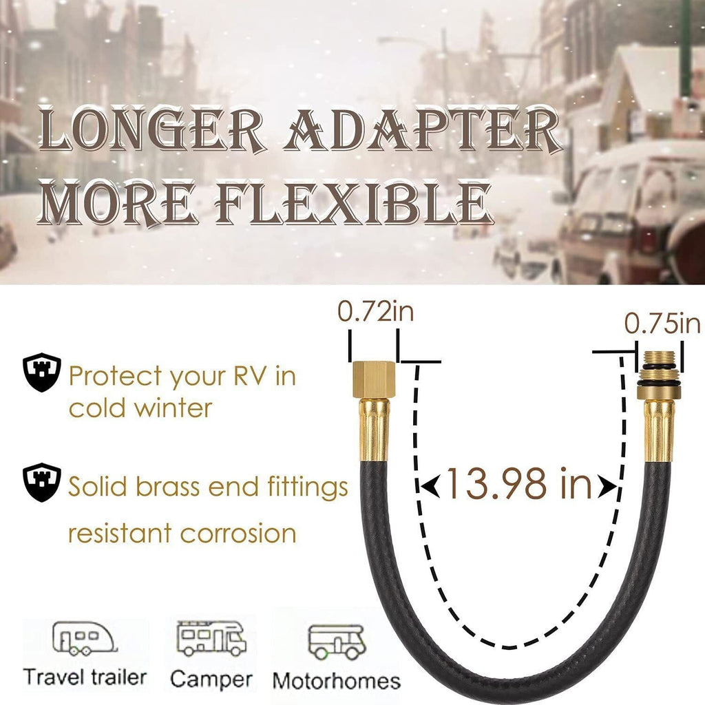For 14mm & 18mm Spark Plug Threads 19700 Air Valve Holder 12" Flexible Hose