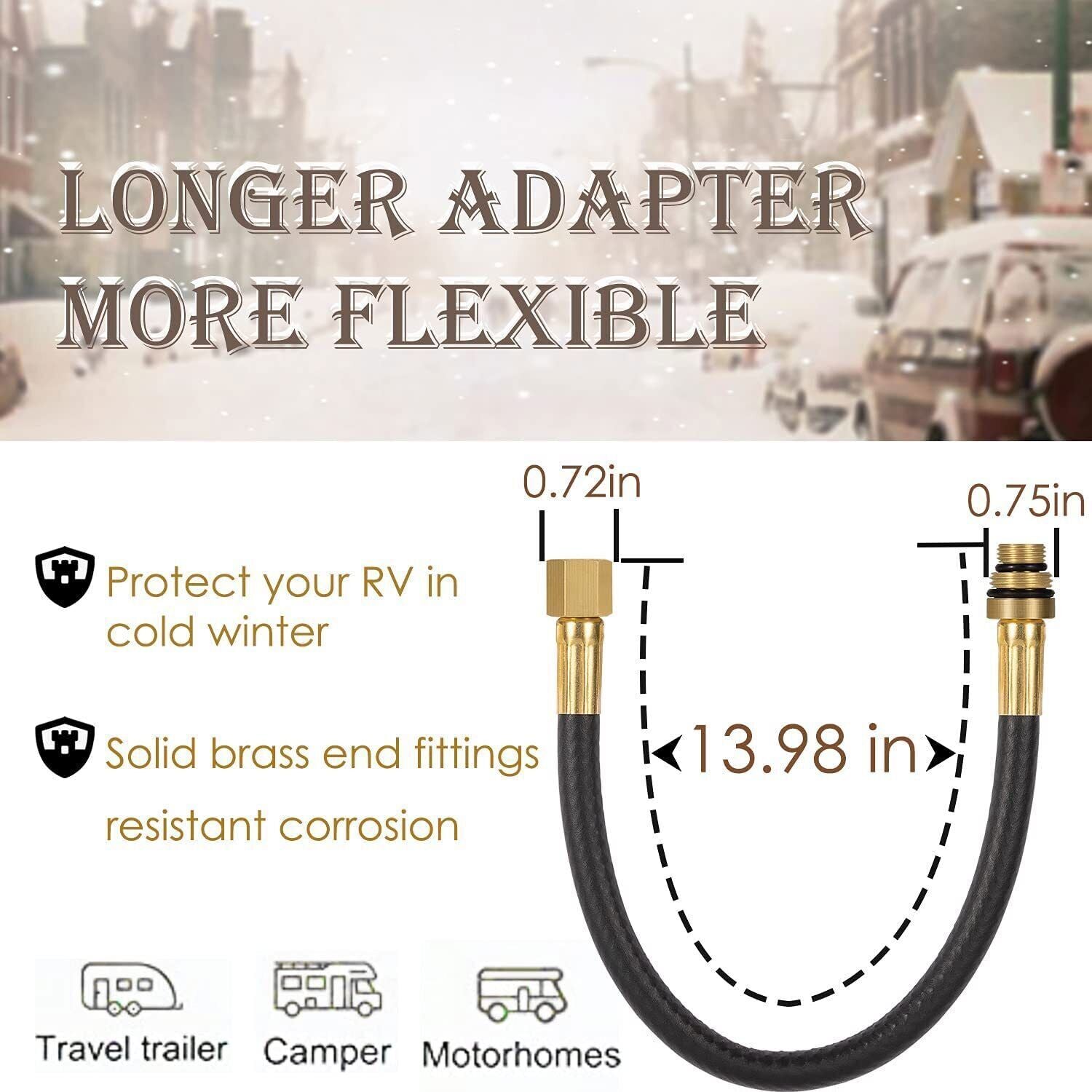 For 14mm & 18mm Spark Plug Threads 19700 Air Valve Holder 12" Flexible Hose