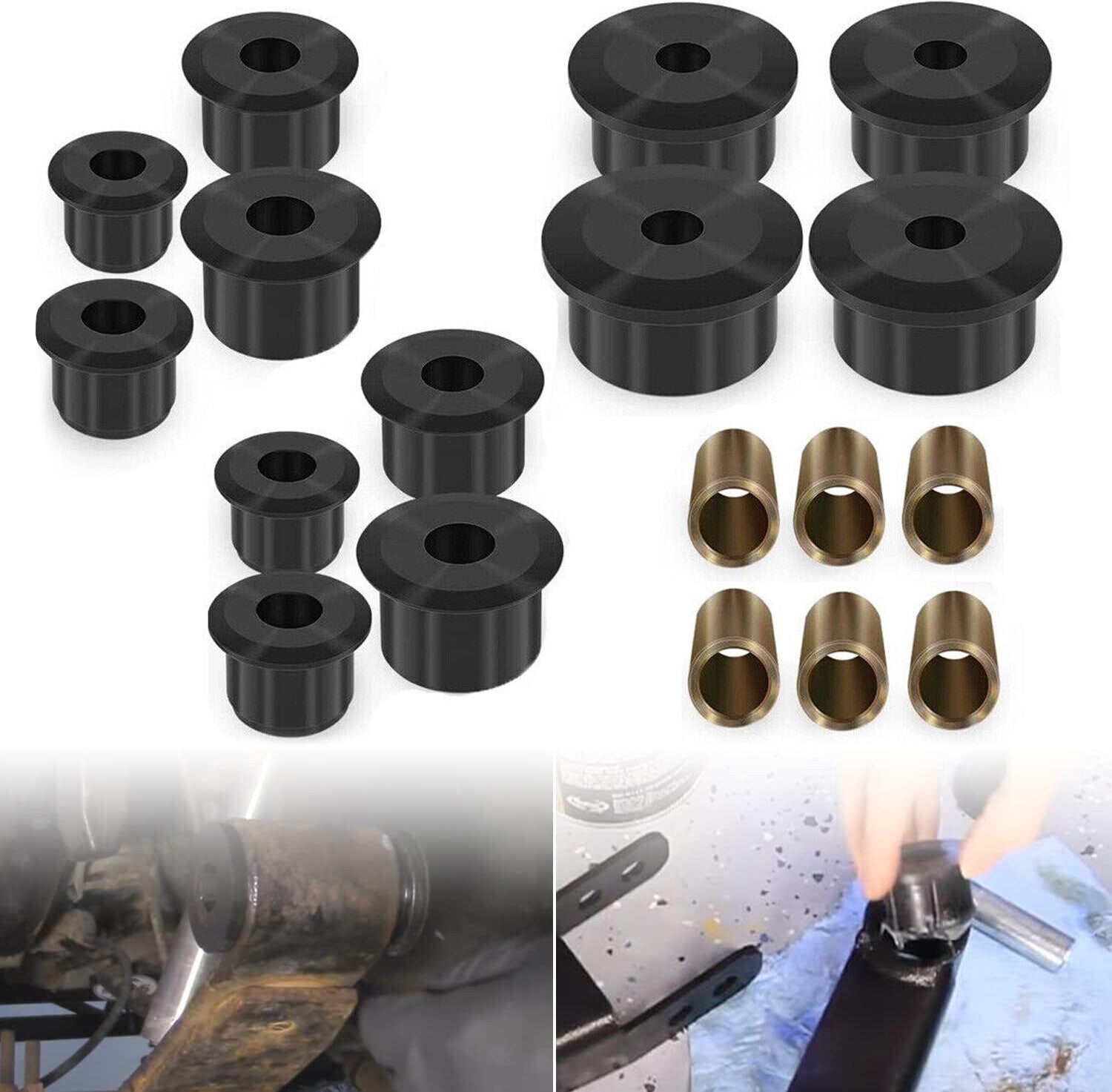 KJ02008BK Rear Spring Shackle Bushings for 1984-2098 Jeep Cherokee XJ 2.2109G