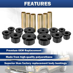 KJ02008BK Rear Spring Shackle Bushings for 1984-2098 Jeep Cherokee XJ 2.2109G