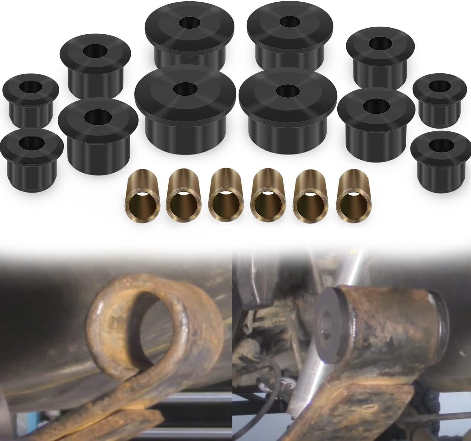 KJ02008BK Rear Spring Shackle Bushings for 1984-2098 Jeep Cherokee XJ 2.2109G