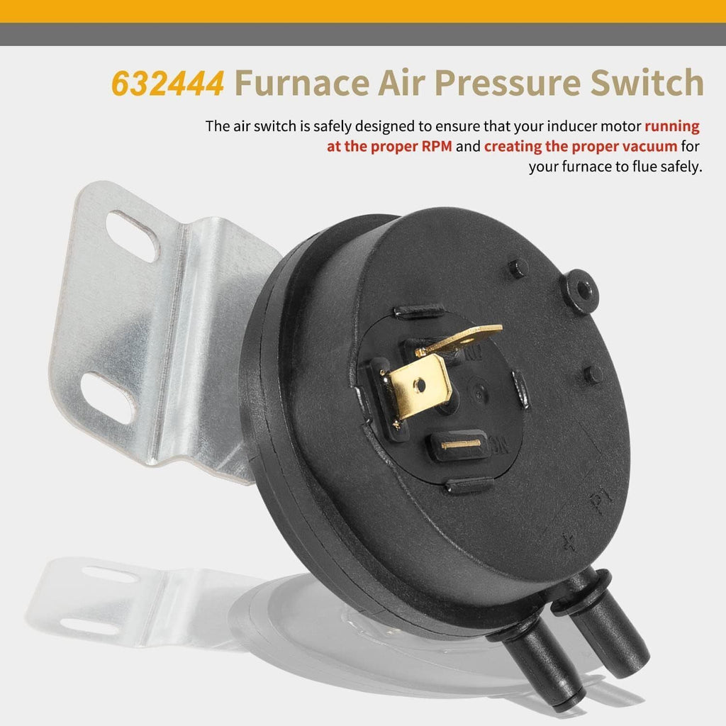 Furnace Air Pressure Switch For Nordyne Miller Intertherm 632444R 632444 1.74"