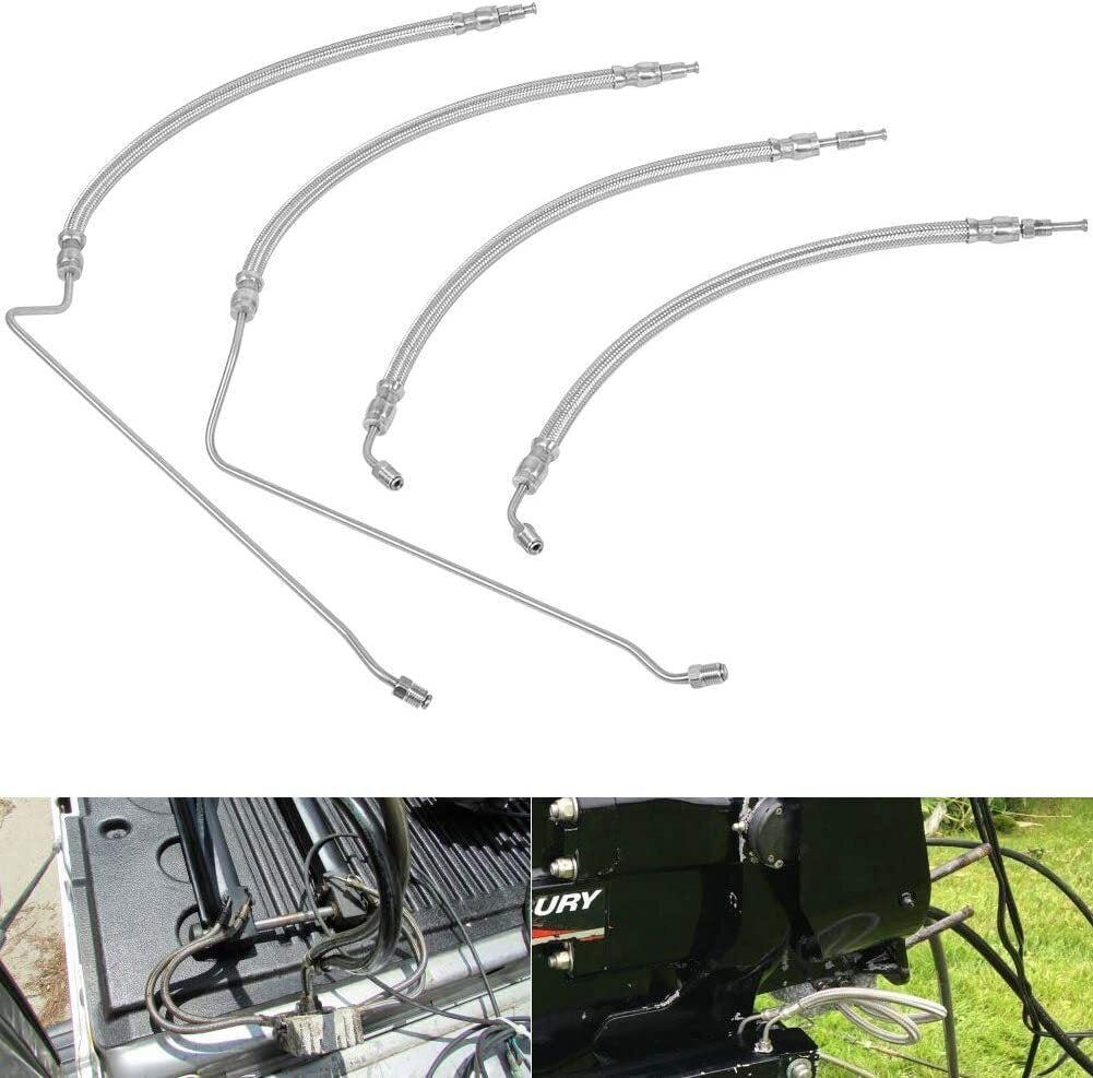 Trim Tilt Hydraulic Ram Cylinder Hose Kit for Mercruiser Alpha One Gen Two 1 2